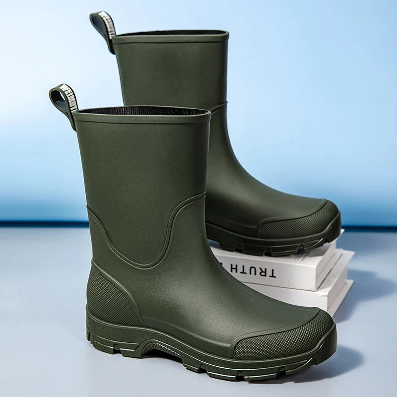 Dames Laarzen Hoge Waterdichte Mid-Calf Boots met Antislip Zool 7