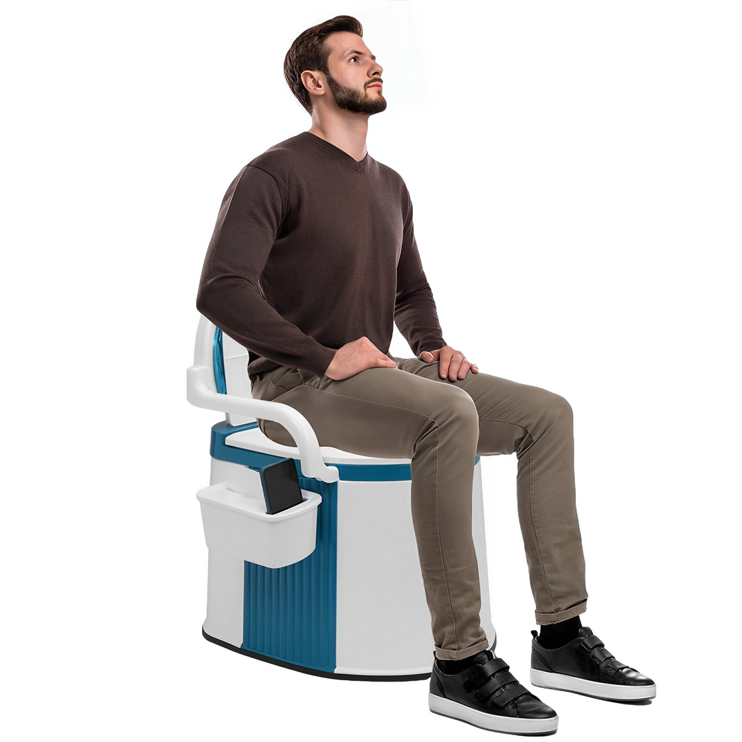 Draagbaar Toilet voor Volwassenen en Senioren met Rugleuning 0