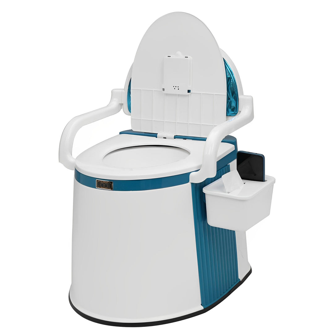 Draagbaar Toilet voor Volwassenen en Senioren met Rugleuning 1
