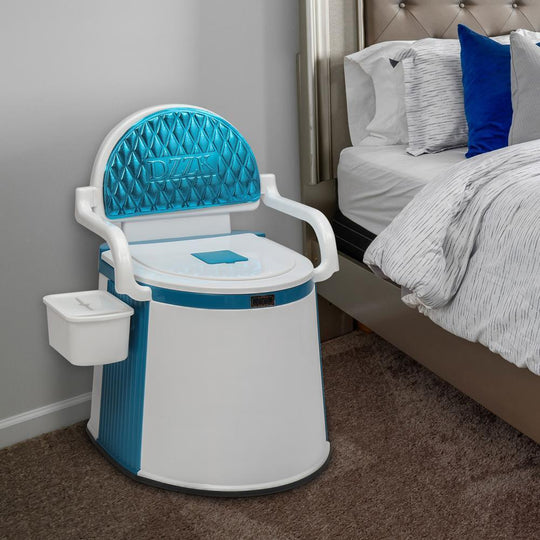 Draagbaar Toilet voor Volwassenen en Senioren met Rugleuning 3