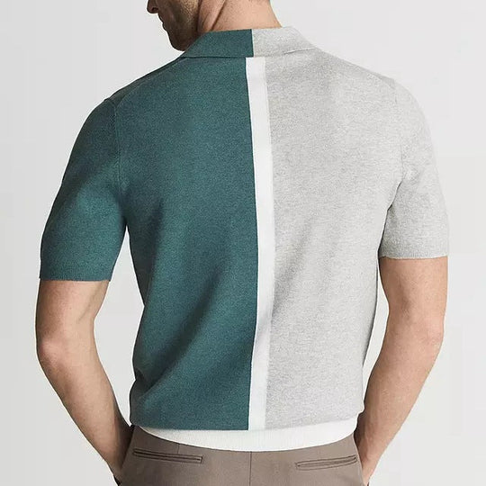 Heren Polo Contrastdetails Slanke Pasvorm Voor Casual en Formele Gelegenheden 1