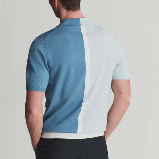 Heren Polo Contrastdetails Slanke Pasvorm Voor Casual en Formele Gelegenheden 3