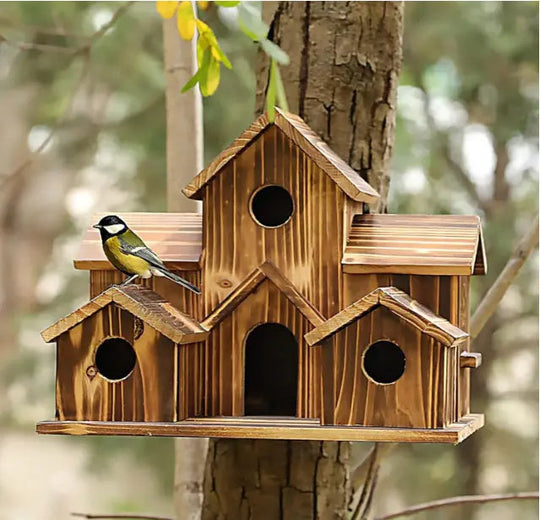 Houten Vogelhuisje voor Buiten met Ruim Interieur 1