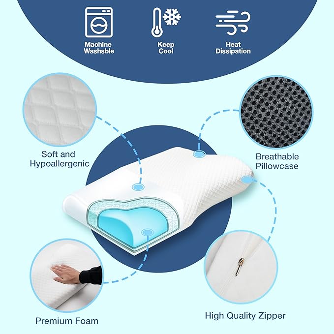 Kussen voor Slaapcomfort met Ergonomisch Ontwerp 3