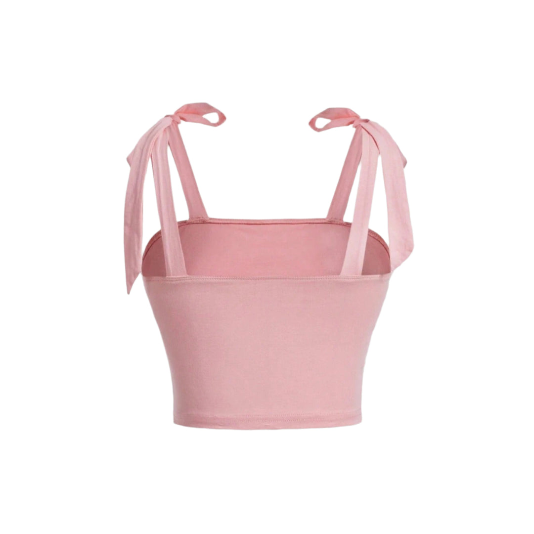 Dames-top met ruches en schouderbandjes