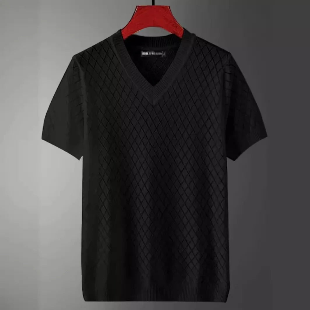 Heren Ice Silk V-hals T-shirt