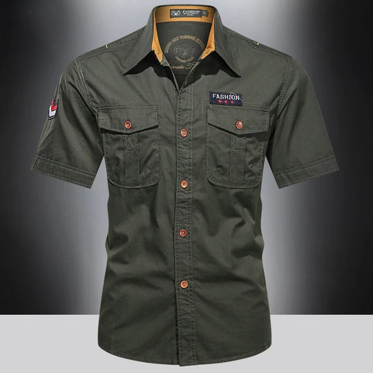 Pure katoenen werkhemd voor heren