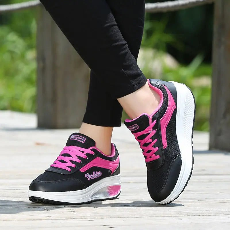 Gevulkaniseerde wandelsneakers voor dames