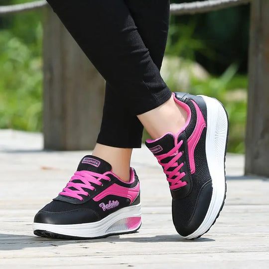 Gevulkaniseerde wandelsneakers voor dames