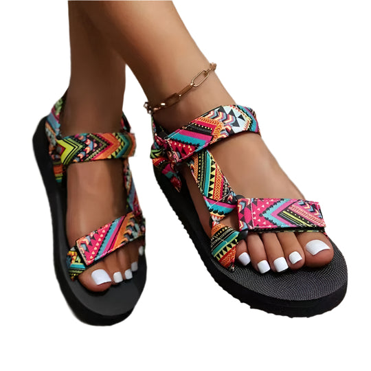Dames Henneptouw Platte Strandsandalen