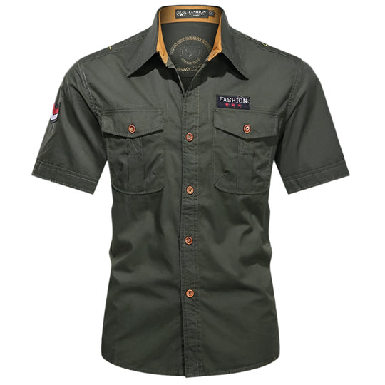 Pure katoenen werkhemd voor heren