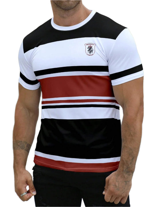 Heren gestreept casual T-shirt