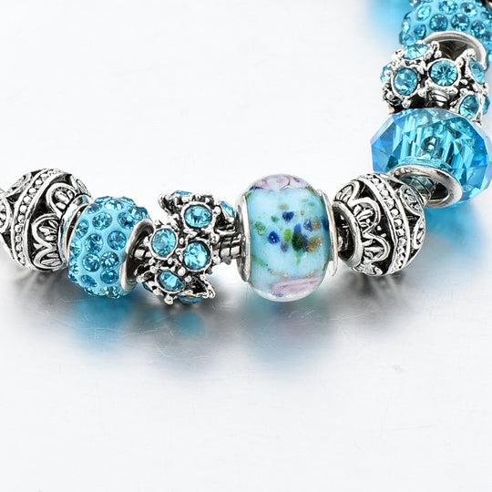 Blauwe Kristal Bedel Armband Belleza