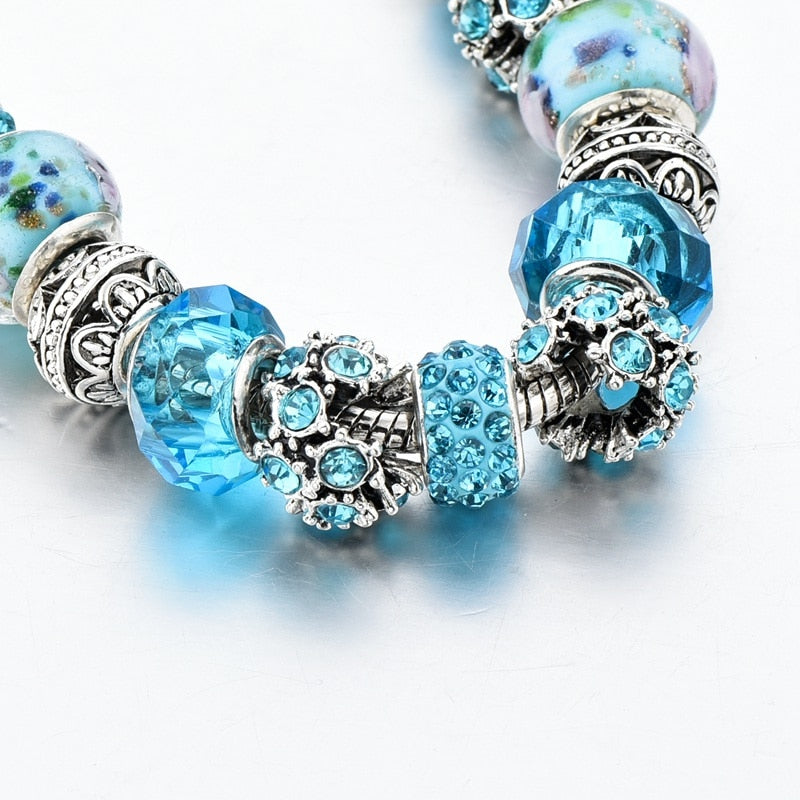 Blauwe Kristal Bedel Armband Belleza