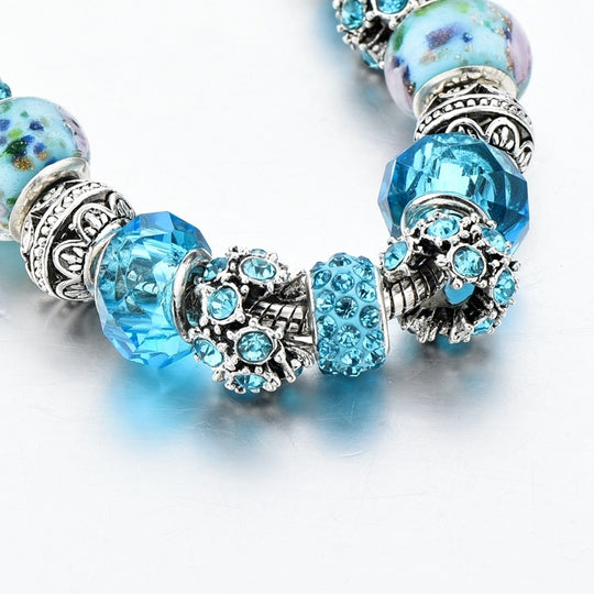 Blauwe Kristal Bedel Armband Belleza