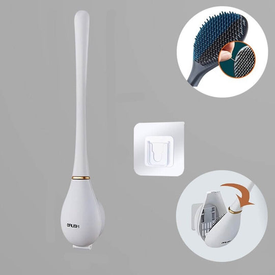 Wandgemonteerde flexibele toiletborstel
