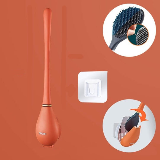 Wandgemonteerde flexibele toiletborstel