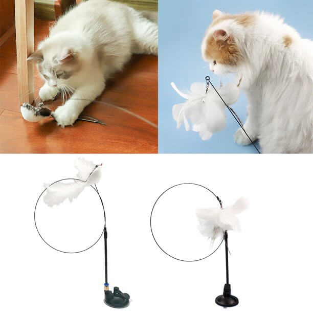 Interactieve veer stok speelgoed kat