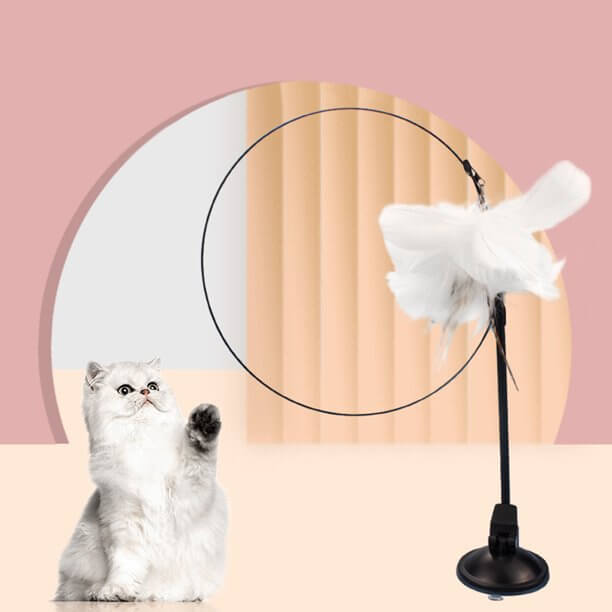 Interactieve veer stok speelgoed kat