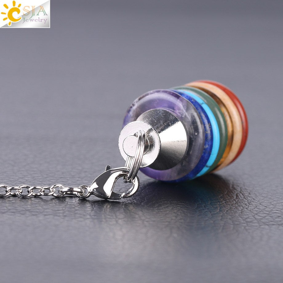 Zeven Chakra's pendel ketting - De spirituele levensgids Belleza