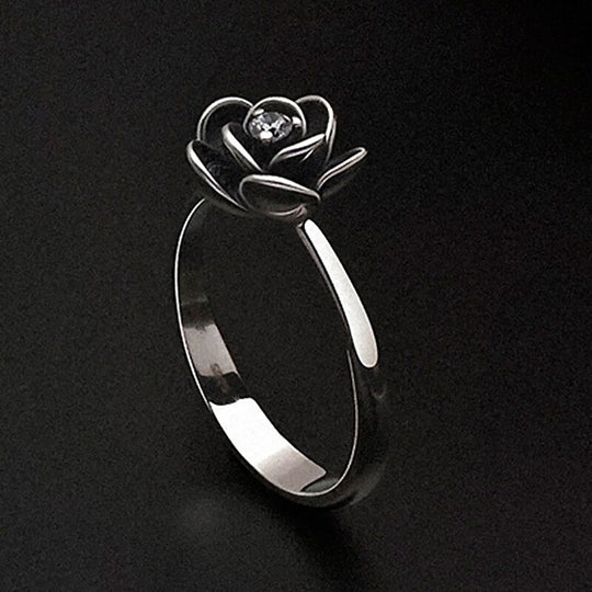 ZWARTE DAHLIABLOEMIGE RING Belleza
