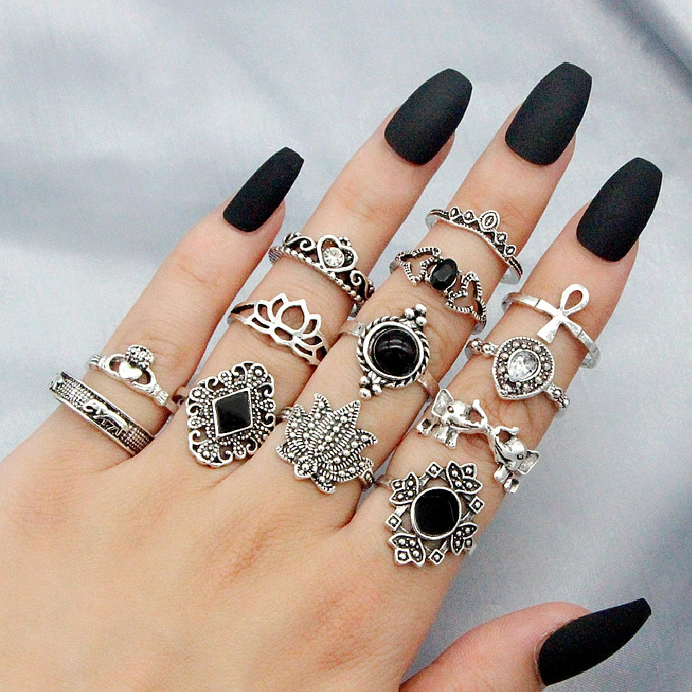 Boheemse Knokkel Ringen Set Belleza