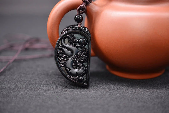 Natuurlijke Zwarte Obsidiaan Halsketting