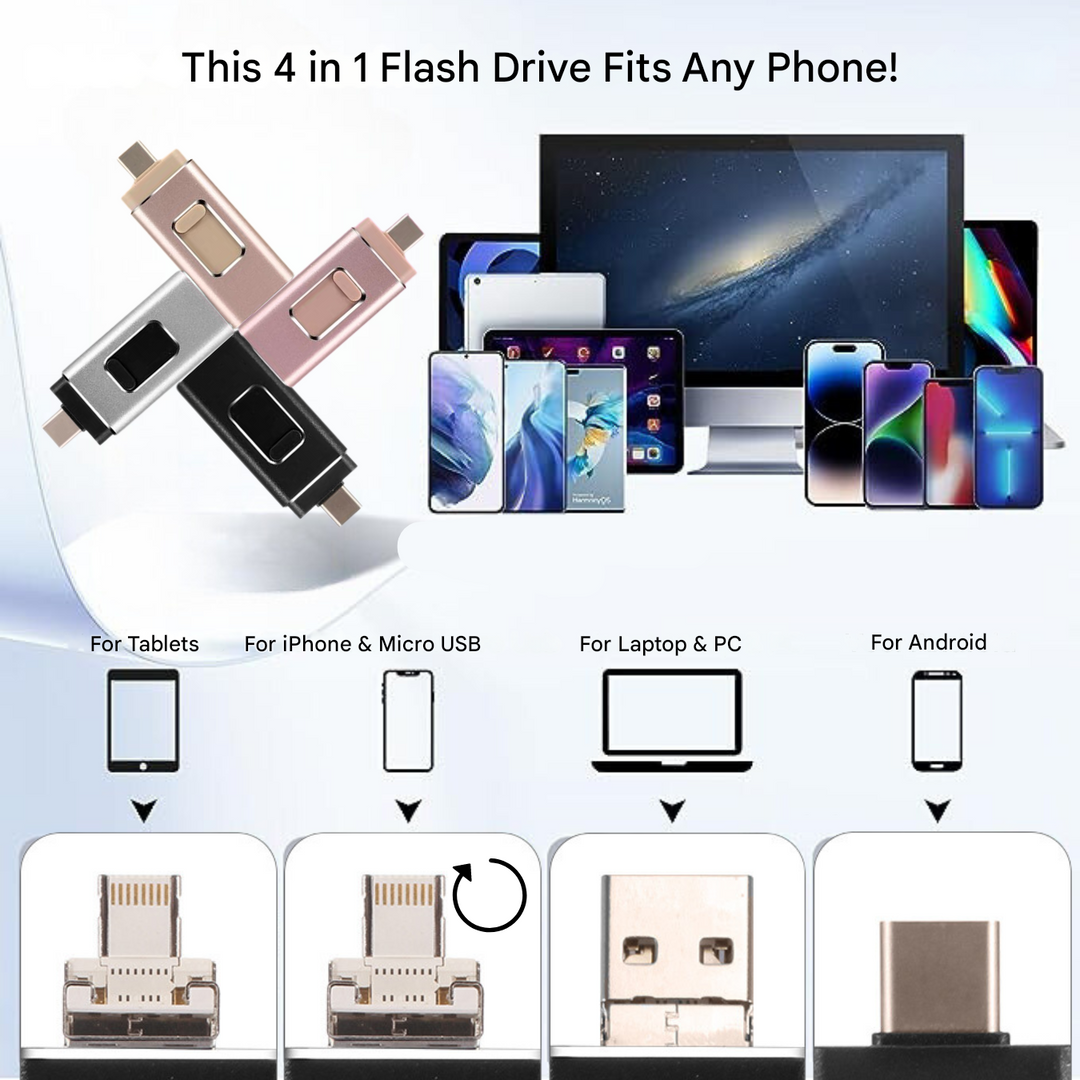 4-in-1 Flashdrive voor Universeel Gebruik 4