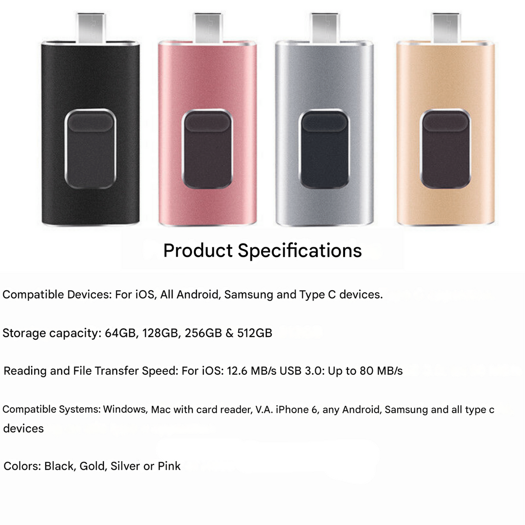 4-in-1 Flashdrive voor Universeel Gebruik 5