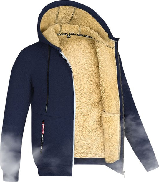 Heren Hoodie met Rits van Lamswol voor de Winter