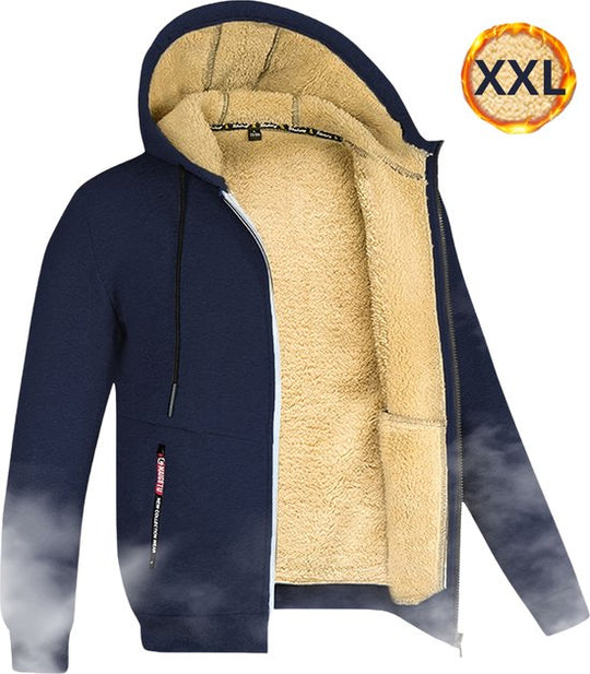 Heren Hoodie met Rits van Lamswol voor de Winter