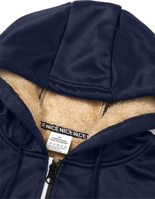 Heren Hoodie met Rits van Lamswol voor de Winter