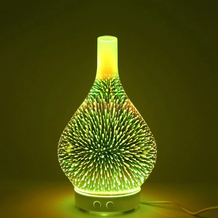 Aroma Diffuser 3D Glasvaas met LED Kleurverandering 2