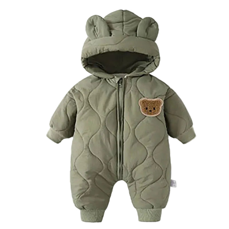 Baby Winteroverall met Capuchon en Berenmotief 0