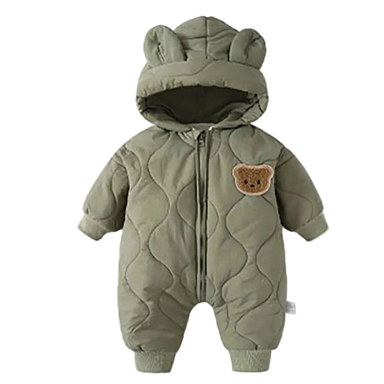 Baby Winteroverall met Capuchon en Berenmotief 0
