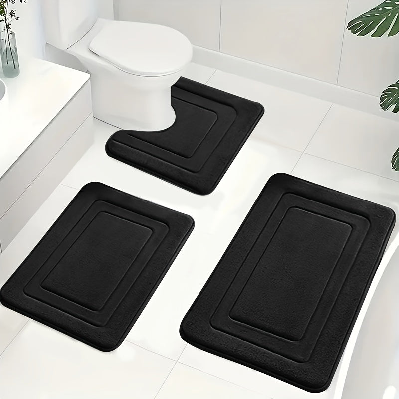 Badkamer Mat Set 3-delig met Comfort en Anti-slip 2