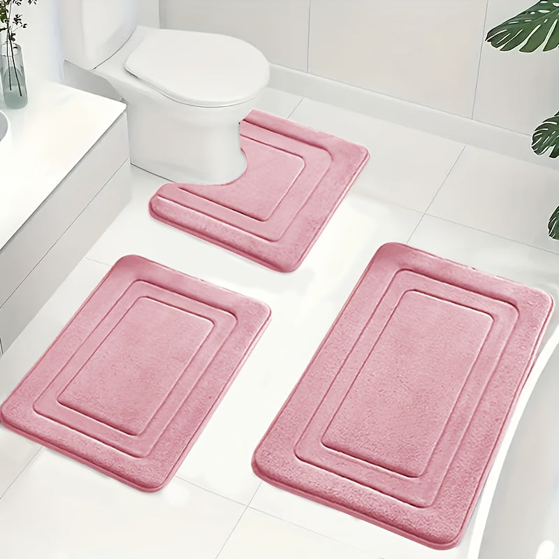 Badkamer Mat Set 3-delig met Comfort en Anti-slip 5