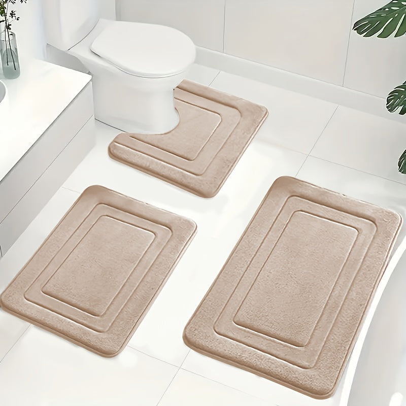 Badkamer Mat Set 3-delig met Comfort en Anti-slip 7