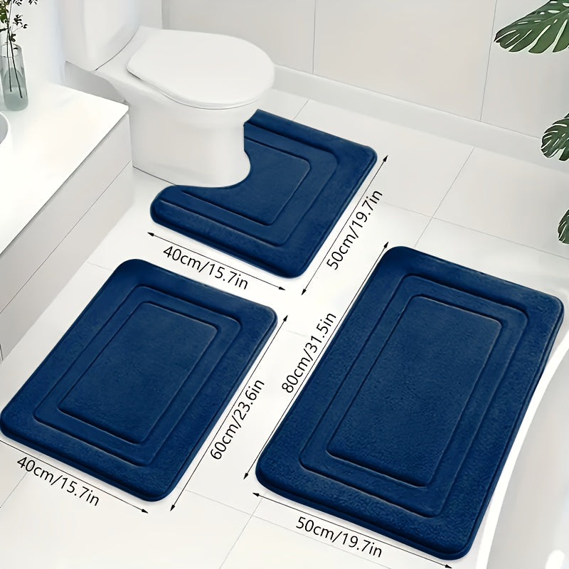 Badkamer Mat Set 3-delig met Comfort en Anti-slip 8