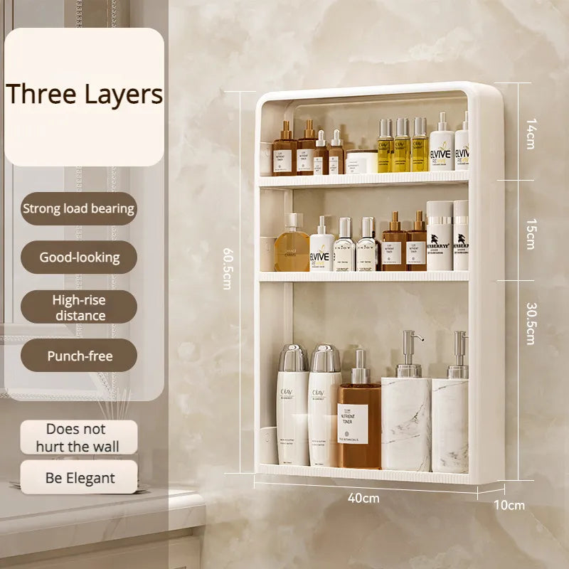 Badkamer Plank Wandgemonteerd Organizer Drielaags Modern Minimalistisch 9