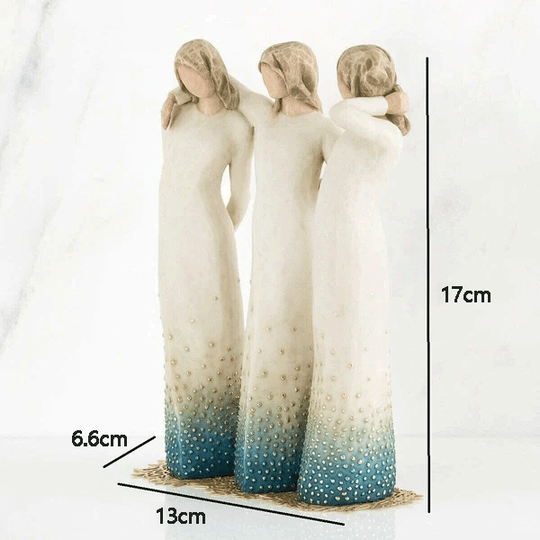 Beeldje voor Zussen Handgemaakt en Handgeschilderd 4