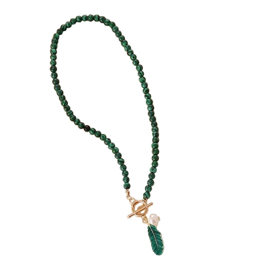 Boho Halsketting met Malachiet en Kralen voor Dames 2