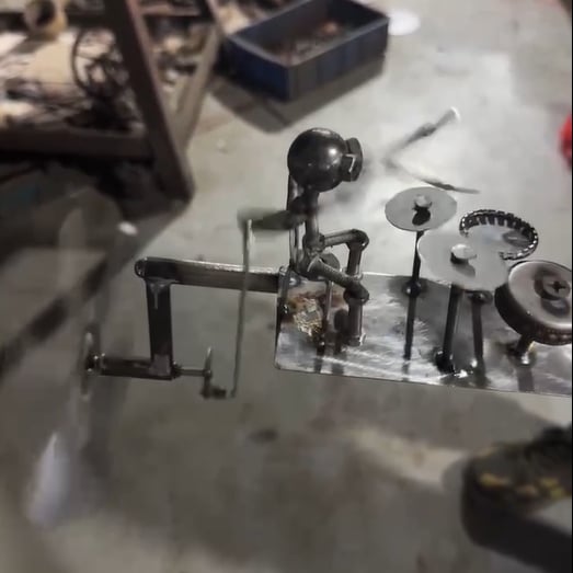 Buiten Kinetisch Tuinsculptuur Rock Band 5