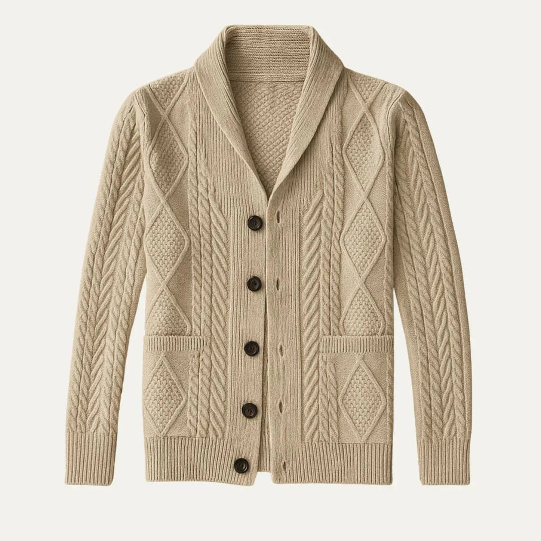 Cardigan Heren Cashmere Ontspannen Pasvorm Tijdloos Design 1