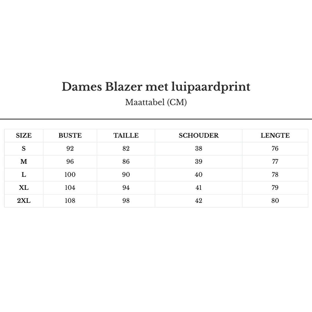 Dames Blazer met luipaardprint