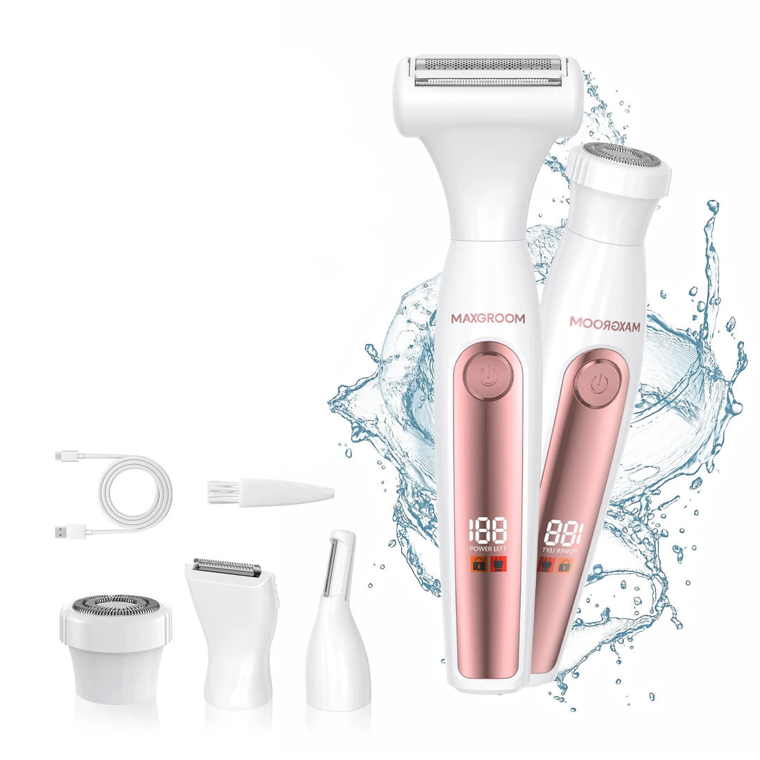 Dames 4-in-1 Body Haartrimmer Kit met Oplaadbare Scheermessen 6