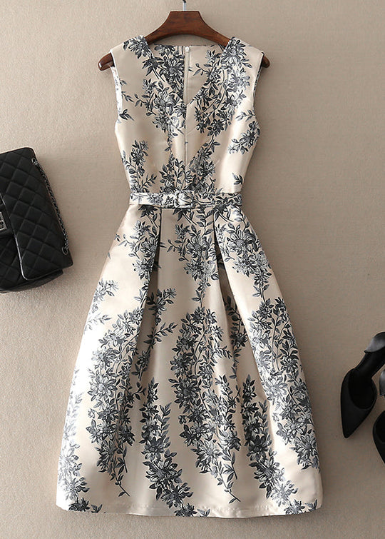 Dames Abrikozenjurk Mouwloos met Rits 0