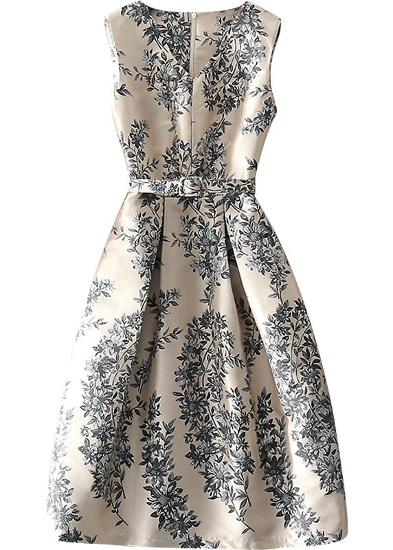 Dames Abrikozenjurk Mouwloos met Rits 4