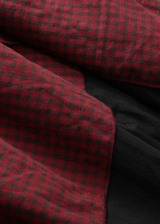 Dames Asymmetrische Patchworkrok met Trekkoord 3