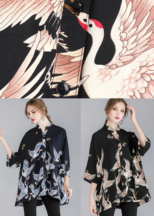 Dames Asymmetrische Top met Opstaande Kraag 4